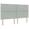 vidaXL Boxspringbett mit Matratze Hellgrau 200 x 180 cm Polyester
