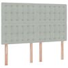 vidaXL Aufbewahrungsbett mit Matratze Hellgrau 140 x 200 cm Samt