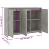 vidaXL Sideboard Betongrau 102x33x75 cm Holzwerkstoff