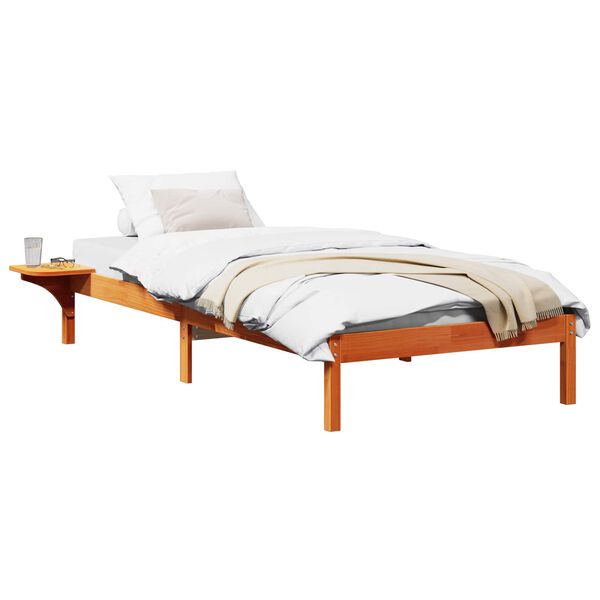 vidaXL Bettrahmen Wachsbraun 80 x 200 cm Massives Kiefernholz