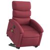 vidaXL Elektrischer Massagesessel mit Aufstehhilfe Weinrot Stoff
