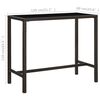 vidaXL 7-tlg. Gartenbar-Set mit Kissen Poly Rattan Braun