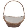 vidaXL Holzkorb mit Tragegriff 57 &times; 46 &times; 52 cm Braun Weide