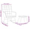 vidaXL Schaukelstuhl mit Hocker Pink Velvet