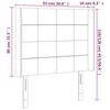 vidaXL LED Kopfteil Dunkelgrau 93x16x118/128 cm Samt