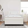 vidaXL Boxspringbett Creme und Wei&szlig; 193 x 120 x 88 cm Cordstoff