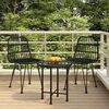 vidaXL 3-tlg. Garten-Essgruppe Schwarz Poly Rattan