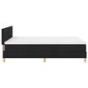 vidaXL Boxspringbett mit Matratze Schwarz 160 x 200 cm Stoff
