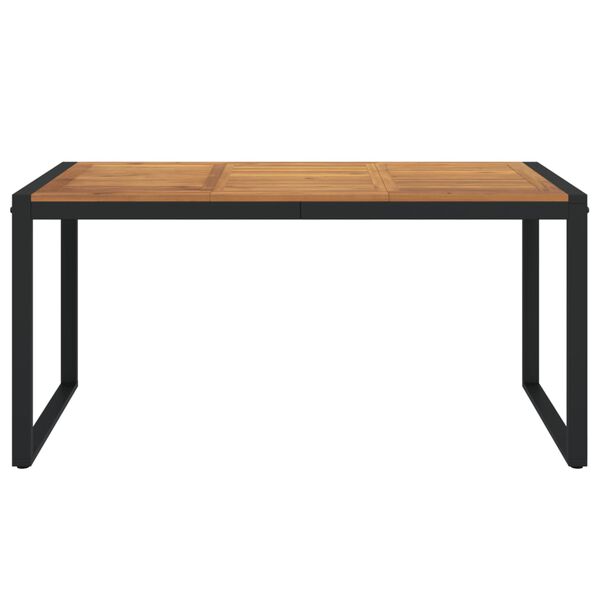 vidaXL Gartentisch mit Beinen in U-Form 160x80x75 cm Massivholz Akazie