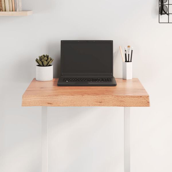 vidaXL Tischplatte 60x40x(2-6) cm Massivholz Behandelt Baumkante