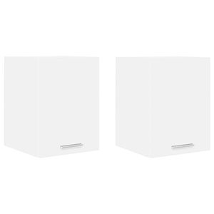 vidaXL H&auml;ngeschrank mit T&uuml;r 2 pcs Wei&szlig; 30 x 31 x 40 cm Holzwerkstoff