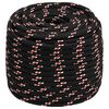 vidaXL Bootsseil Schwarz 16 mm 100 m Polypropylen