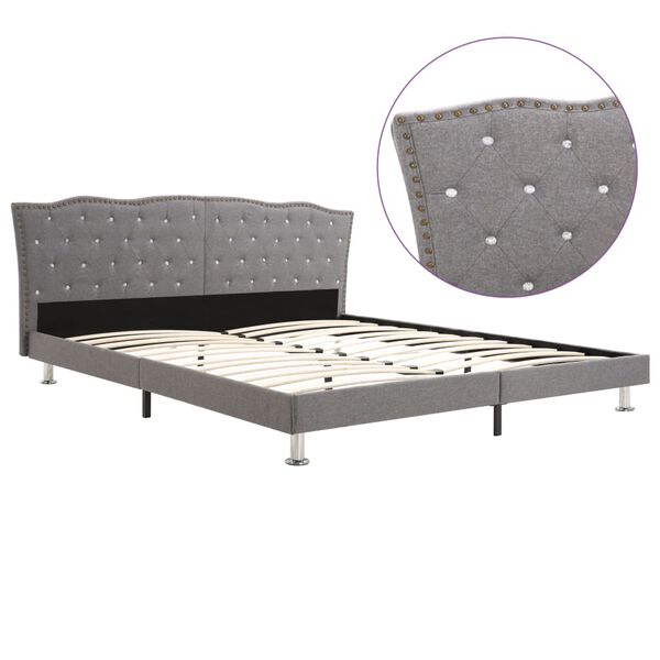 vidaXL Bettgestell Hellgrau Stoff 180&times;200 cm