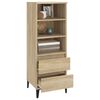 vidaXL Highboard Sonoma-Eiche 40x36x110 cm Holzwerkstoff