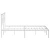vidaXL Bettgestell mit Kopfteil Metall Wei&szlig; 135x190 cm