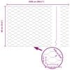 vidaXL Zaunpfosten Gr&uuml;n 25 x 0,6 m (50 mm Maschen) Stahl und PVC