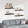 vidaXL Schweberegale 4 Stk. Schwarz 80x23,5x3,8 cm MDF