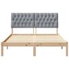 vidaXL Bettgestell mit gepolstertem Kopfteil Braun 160 x 200 cm