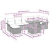 vidaXL Garten-Sofa-Set mit Speicher 8 pcs Schwarz Poly Rattan