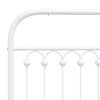 vidaXL Kopfteil Metall Wei&szlig; 75 cm
