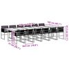 vidaXL 13-tlg. Garten-Essgruppe Schwarz Poly Rattan