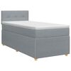 vidaXL Boxspringbett mit Matratze Hellgrau 90 x 190 cm Stoff
