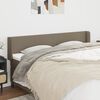 vidaXL Kopfteil mit Ohren Taupe 163x16x78/88 cm Stoff