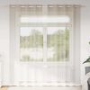 vidaXL Voile-Vorhang mit Vorh&auml;ngen 2 pcs Sand 245 x 140 cm Polyester