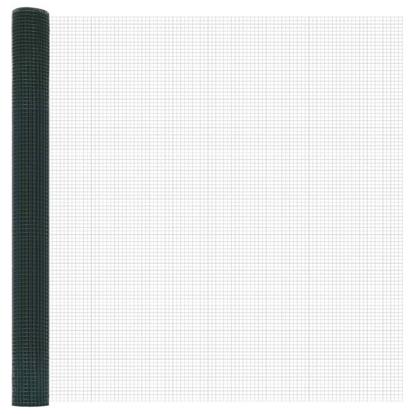 vidaXL Geschwei&szlig;ter Drahtzaun Gr&uuml;n 1,5 x 10 m