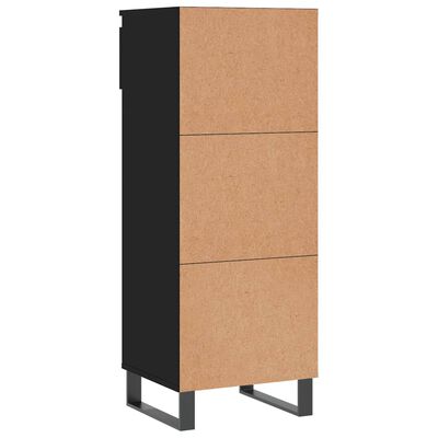 vidaXL Schuhschrank Schwarz 40x36x105 cm Holzwerkstoff