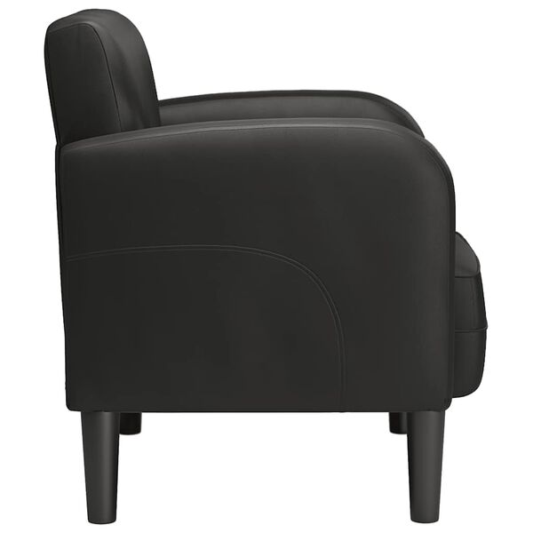 vidaXL Sessel mit Armlehnen Schwarz 54 cm Kunstleder