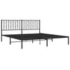 vidaXL Bettgestell mit Kopfteil Metall Schwarz 183x213 cm