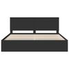 vidaXL Bettrahmen Schwarz 200 x 200 cm Massives Kiefernholz