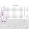 vidaXL Zaun mit Pfosten Grau 1 x 25 m Stahl
