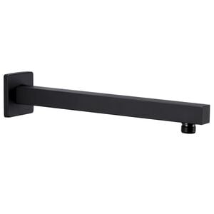 vidaXL Duscharm Quadratisch Edelstahl 201 Schwarz 30 cm