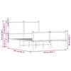 vidaXL Metallbett ohne Matratze Sonoma-Eiche 120x200 cm