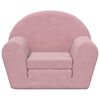 vidaXL Schlafsofa f&uuml;r Kinder Rosa Weicher Pl&uuml;sch