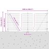 vidaXL Zaun mit Pfosten Gr&uuml;n 1 x 25 m Stahl und PVC