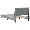 vidaXL Bettgestell ohne Matratze "Hanko" Hellgrau 100x200 cm Stoff