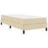 vidaXL Boxspringbett mit Matratze Creme 90 x 190 cm Stoff