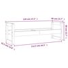 vidaXL Reifenregal 120x40x40 cm Massivholz Kiefer