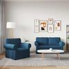vidaXL Sofa 2 pcs Blau Gesamtabmessungen: 155 x 82 x 80 cm (B x T x H)