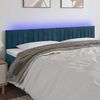 vidaXL LED Kopfteil Dunkelblau 200x5x78/88 cm Samt