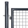 vidaXL Maschen-Gartentor verzinkter Stahl 300 x 200 cm Grau