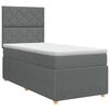 vidaXL Boxspringbett mit Matratze Dunkelgrau Einzeln Stoff