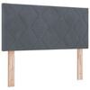 vidaXL Boxspringbett mit Matratze Dunkelgrau 90 x 200 cm Samt