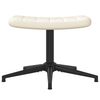 vidaXL Relaxsessel mit Hocker Cremewei&szlig; Samt