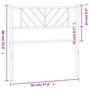 vidaXL Ersatz-Kopfteil Metall Wei&szlig; 90 cm