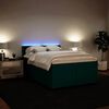 vidaXL Boxspringbett mit Matratze Dunkelgr&uuml;n 140x190 cm Samt