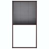 vidaXL Insektenschutz-Plissee f&uuml;r Fenster Aluminium Braun 80x160 cm